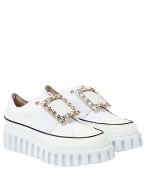 RARE Roger Vivier Viv‘ Go-Thick canvas platform sneakers 37.5